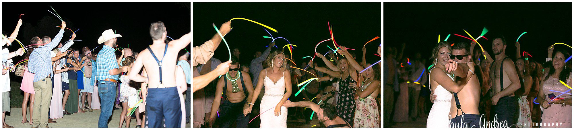 greensboro,nc barn wedding, neon wedding exit, greensboro,nc barn reception 