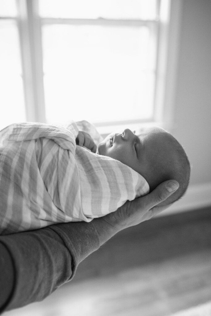 closeup of newborn baby, baby portrait 