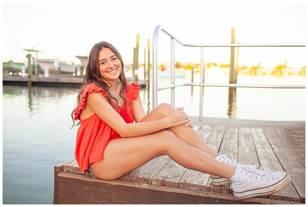 wrighsville beach nc senior photos at the wrightsville beach marina