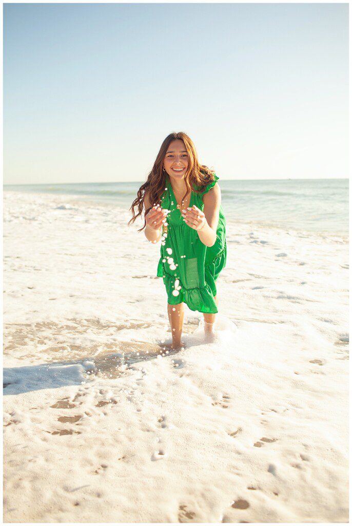 high school senior portraits at the beach in wrightsville beach nc