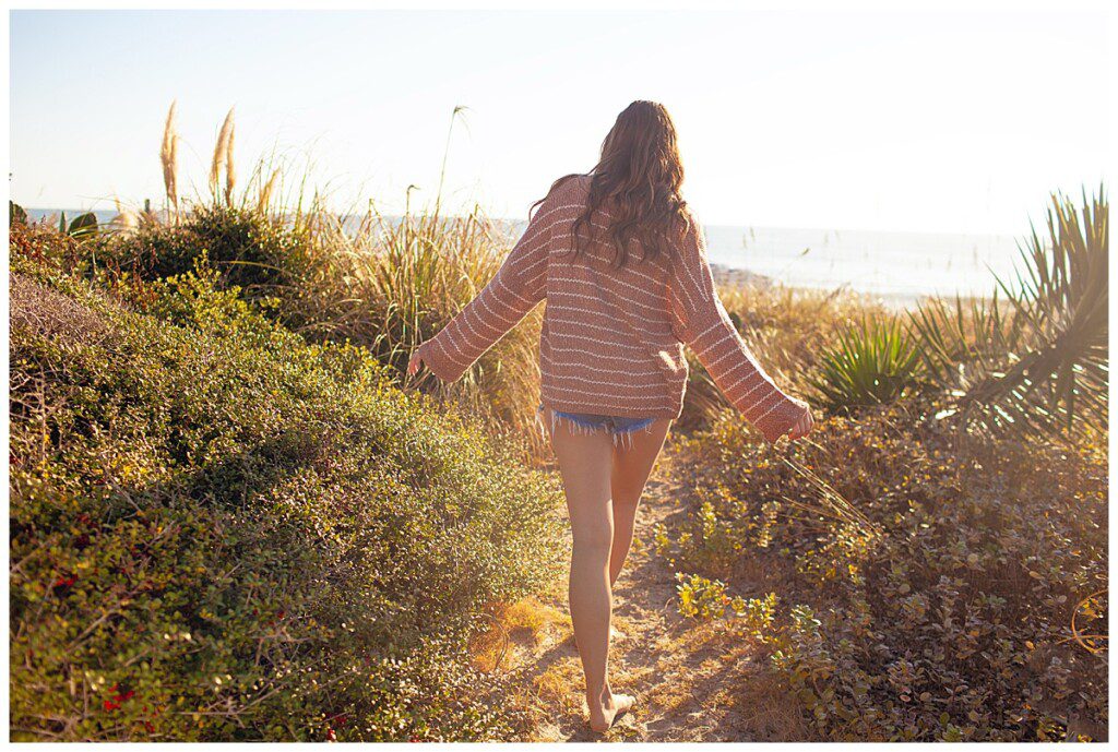 high school senior portraits at the beach in wrightsville beach nc