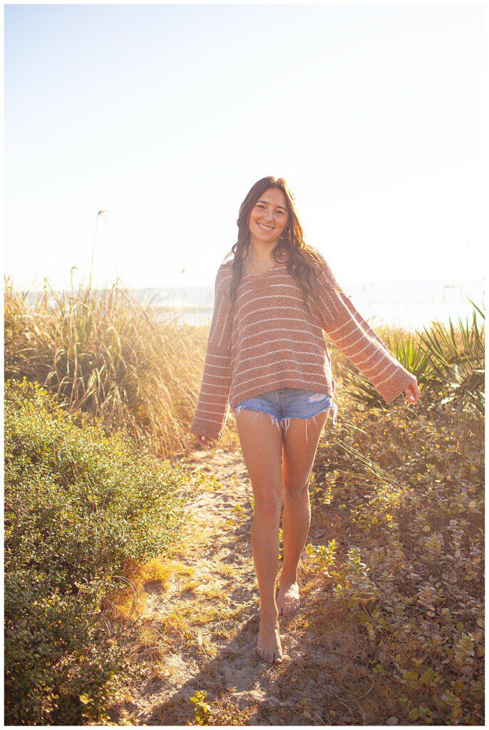 high school senior portraits at the beach in wrightsville beach nc