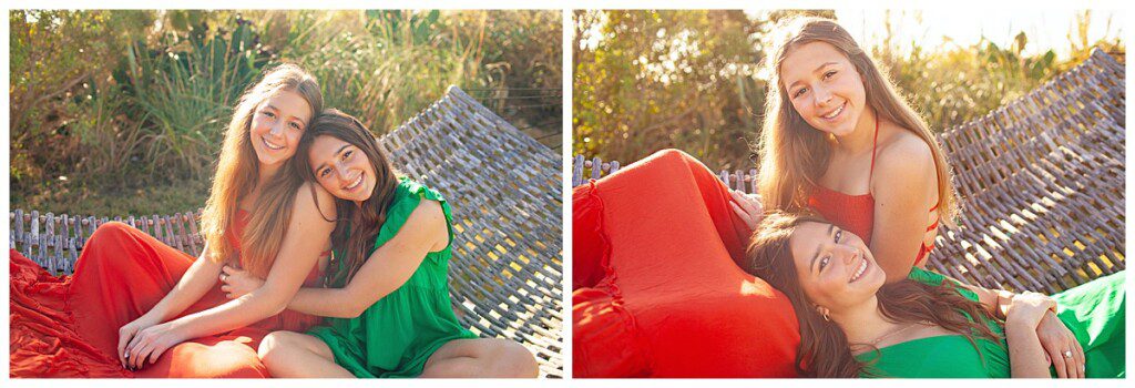 high school senior portraits at the gardens of Blockade Runner Hotel Wrightsville beach Nc