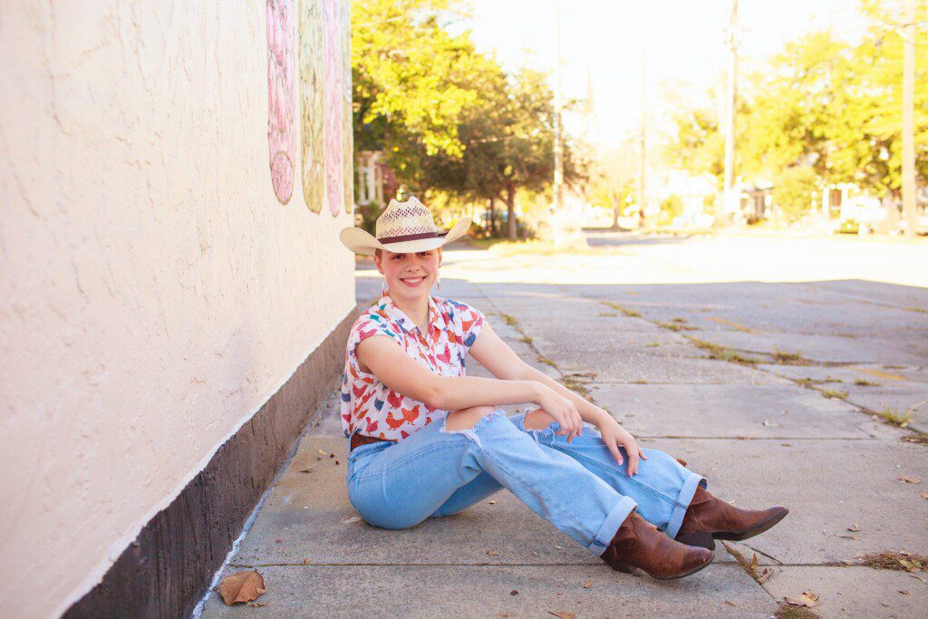 cowgirl high school senior portraits in wilmington nc 