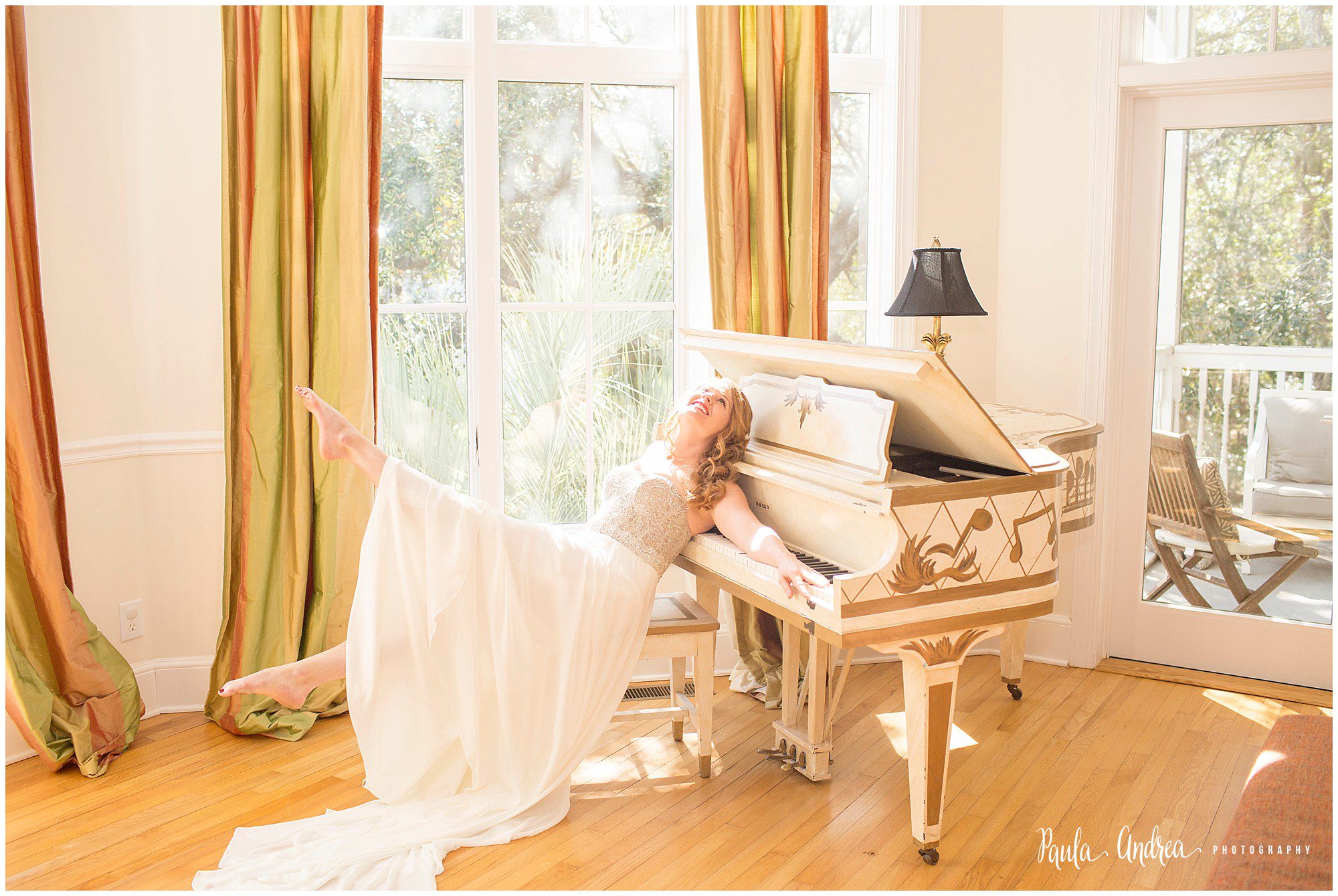 piano bridal portrait in charleston,sc 